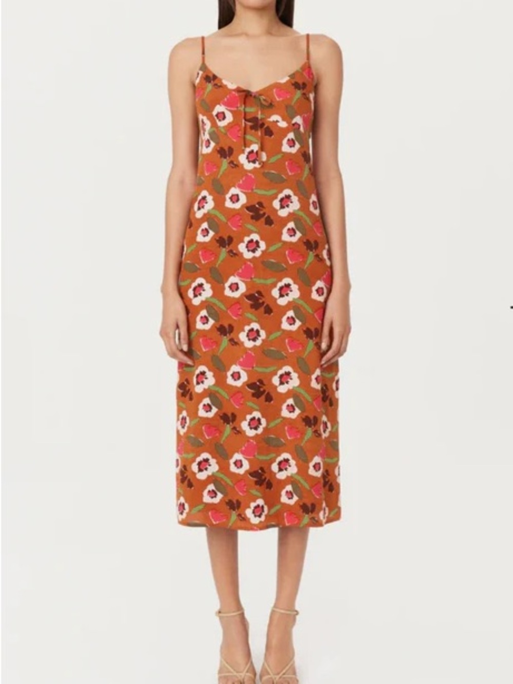 Frank & Oak Floral Slip Midi Dress